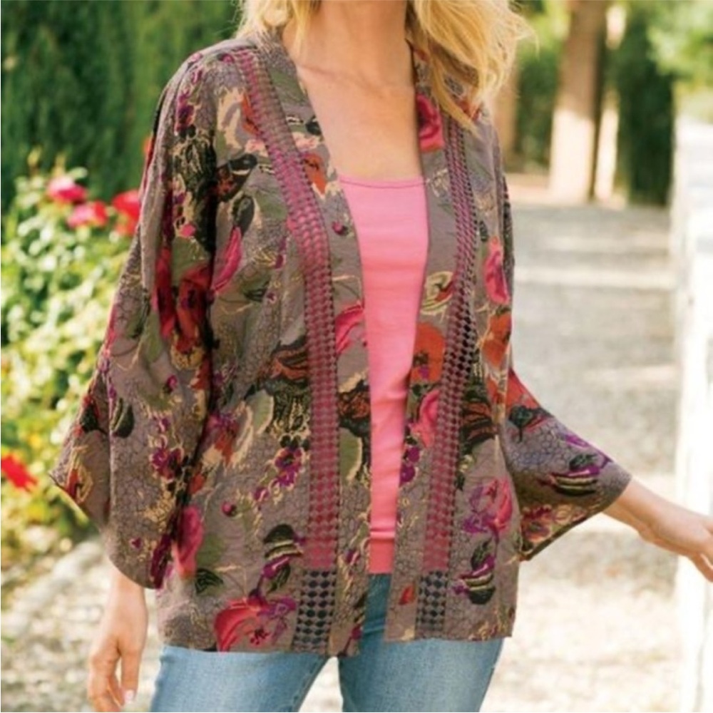 Soft Surroundings Garden Floral Duster Size XL
